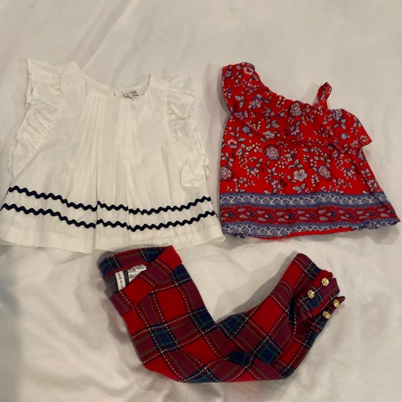 Janie and Jack 2 tops and 1 pant 12-18 months - Picture 1 of 8